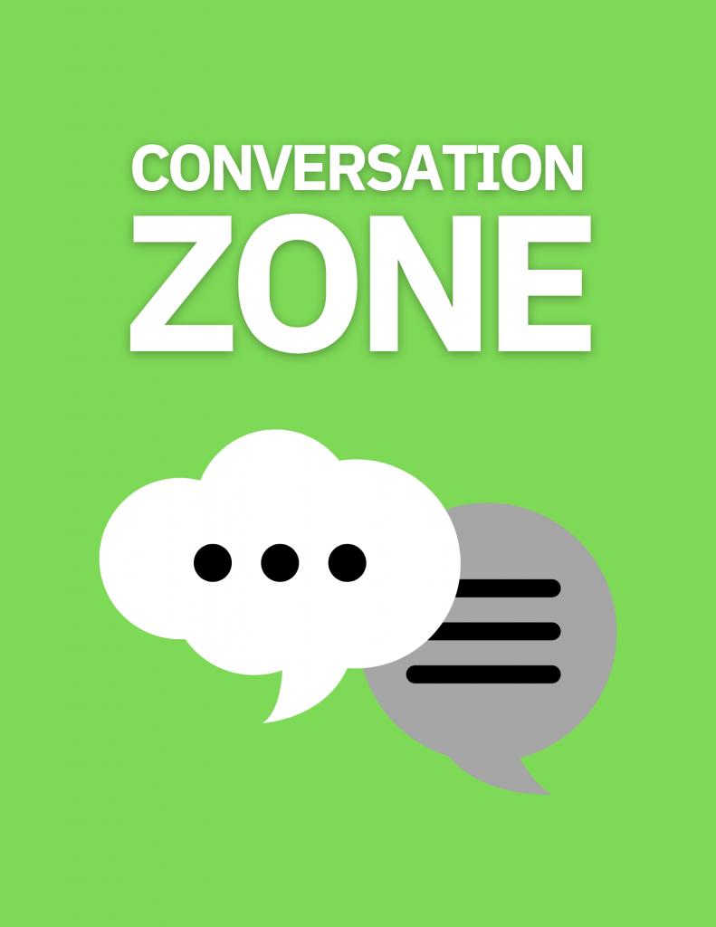 conversation zone image with two chat bubbles